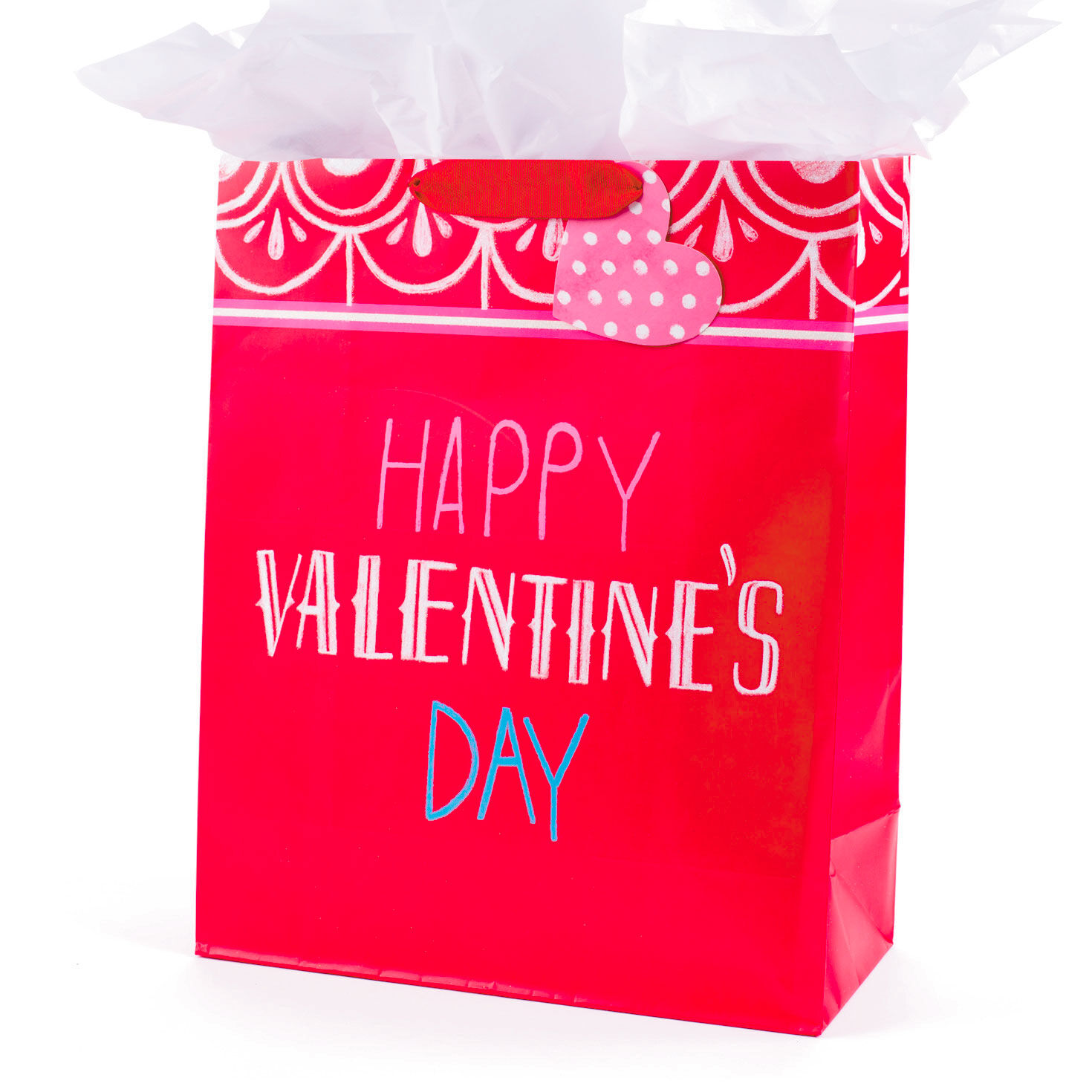 15.5" Happy Valentine's Day XL Gift Bag With Tissue Paper, , large image number 5