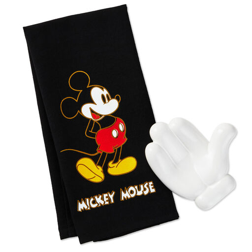 Disney Mickey Mouse Tea Towel With Spoon Rest, 