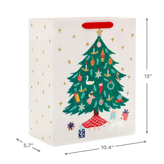13" Christmas Tree Large Christmas Gift Bag, , large image number 3