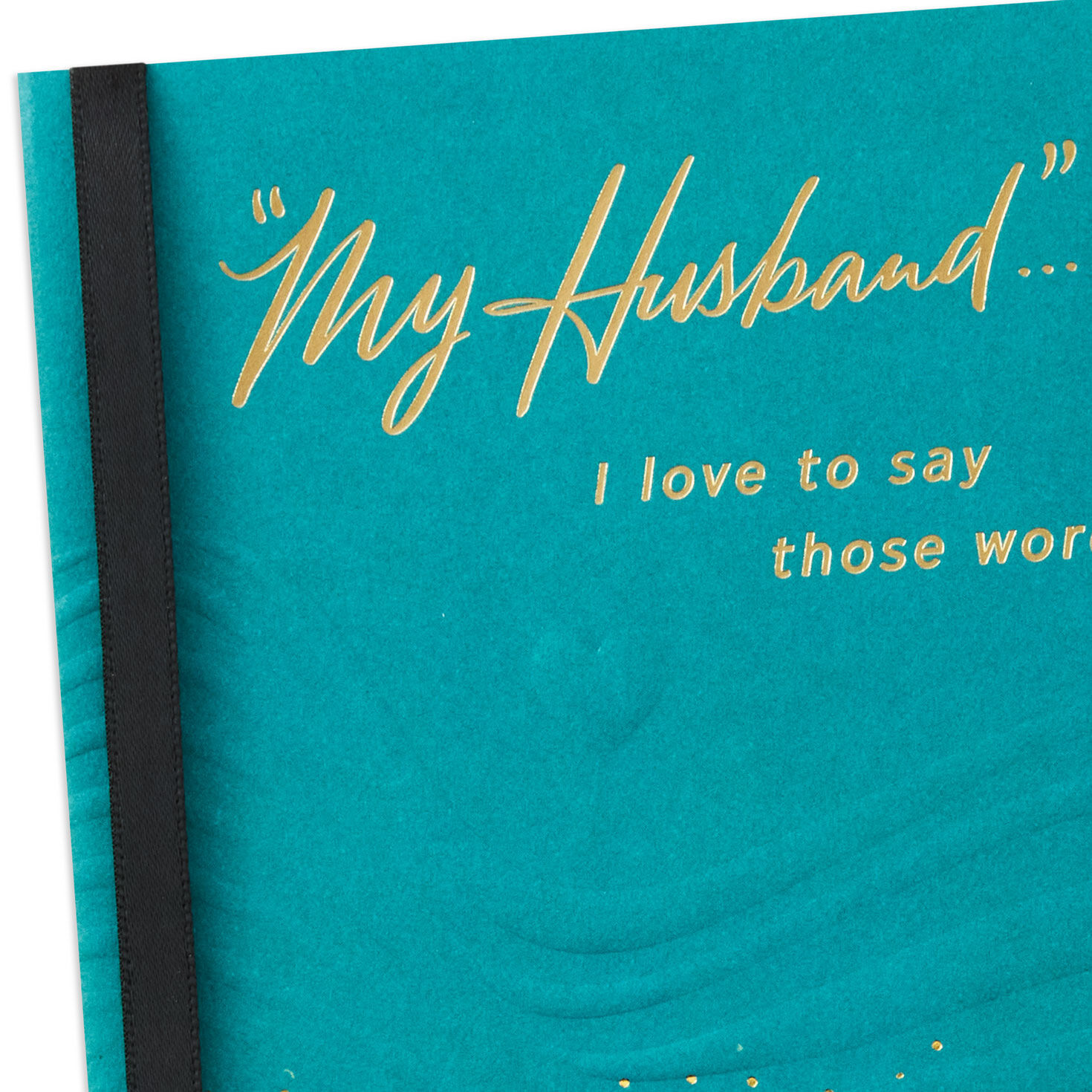 Teal Waves Romantic Anniversary Card for Husband Card Front Detail image number 6