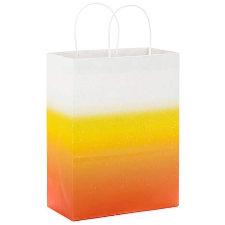 13" Ombré Candy Corn Halloween Gift Bag, , large