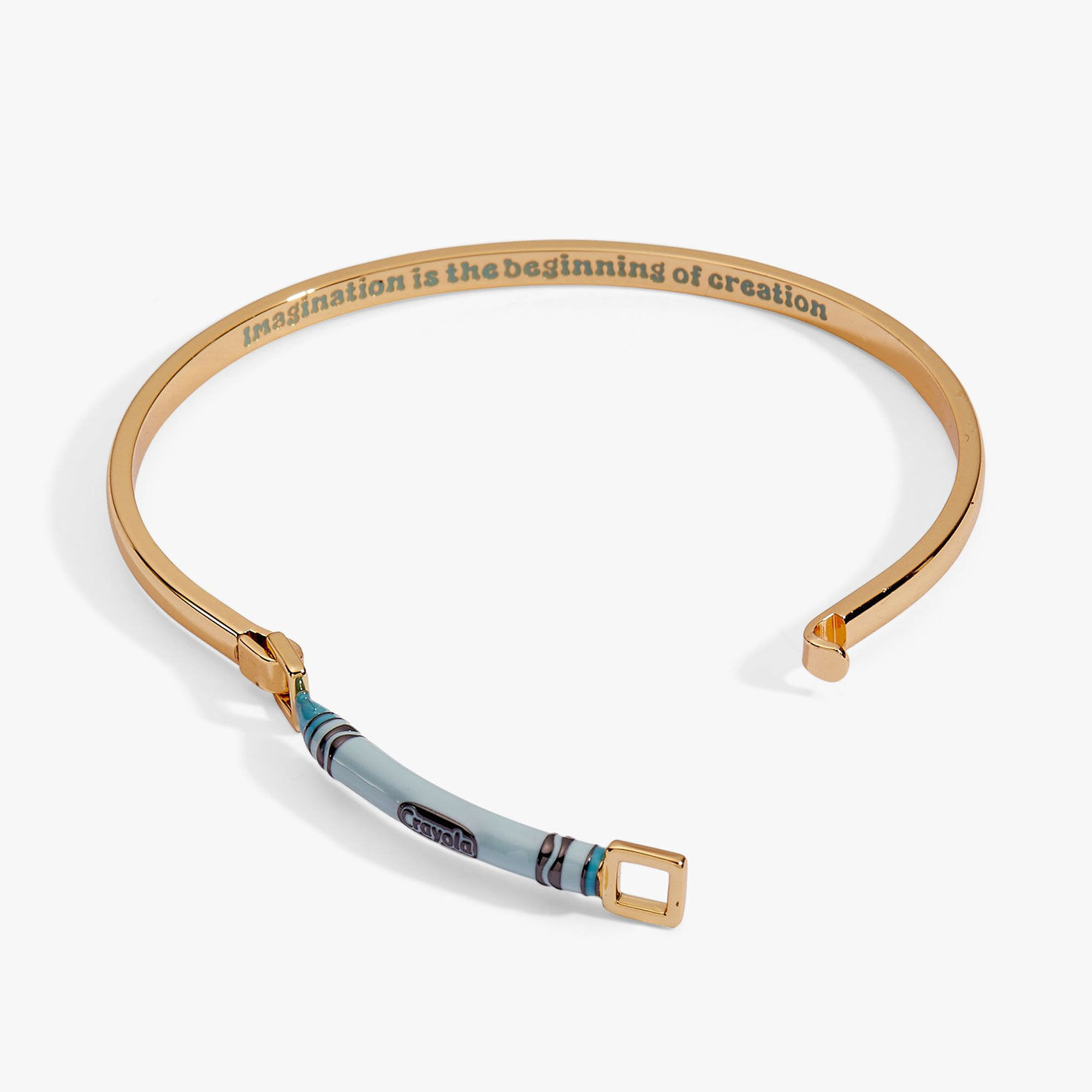 Alex And Ani Crayola Blue Crayon Tension Bangle closeup view image number 2