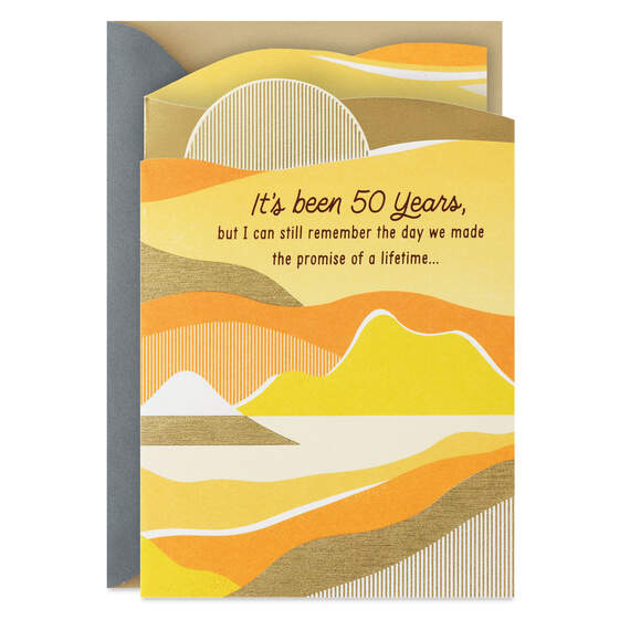 My Heart Still Says Yes 50th Anniversary Card, , large image number 1