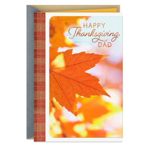 Grateful for a Dad Like You Thanksgiving Card, , large image number 1