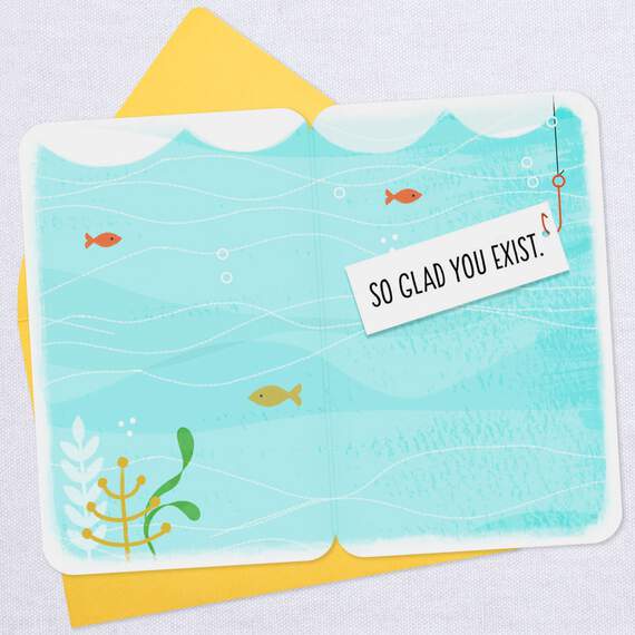 3.25" Mini Glad You Exist Narwhal Thinking of You Card, , large image number 4