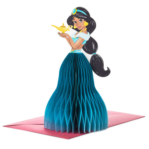 Disney Aladdin Jasmine Happy Heart Honeycomb 3D Pop-Up Card, 