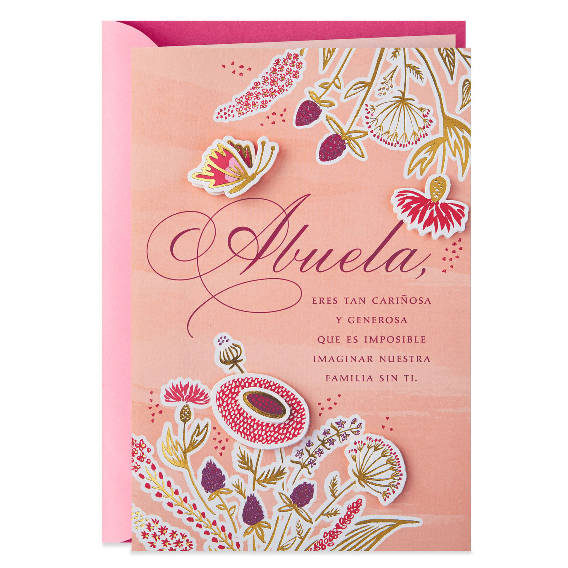 Details about / AG Spanish Christmas Card Wishing Friends /& Family a Year Filled With Love