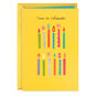 Colorful Candles Happy Birthday Card Card Front image number 1