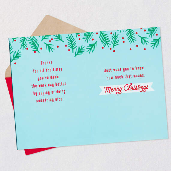 Working With You Is a Joy Christmas Card for Co-Worker, , large image number 4