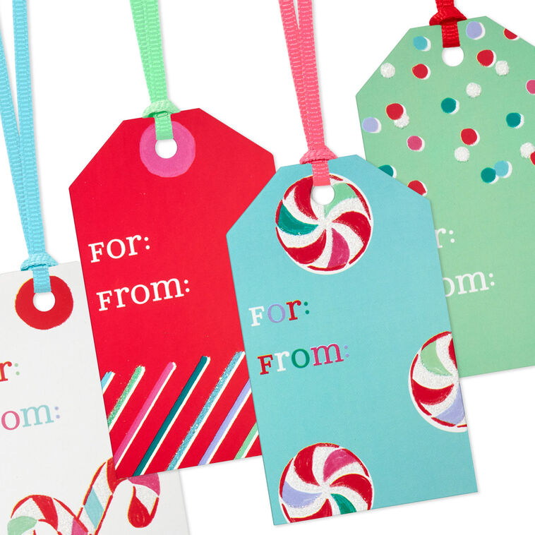 Holiday Fun 8-Pack Assorted Christmas Gift Tags up close detail image number 4