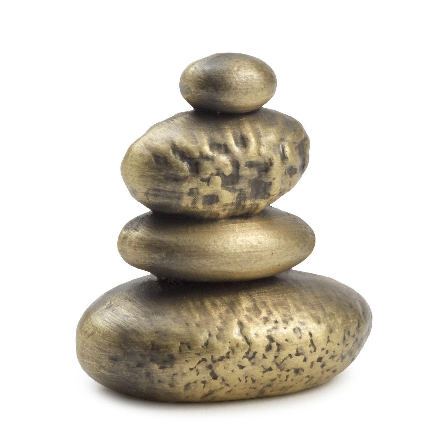 Remembered With Love Stacked Stones Metal Pocket Token