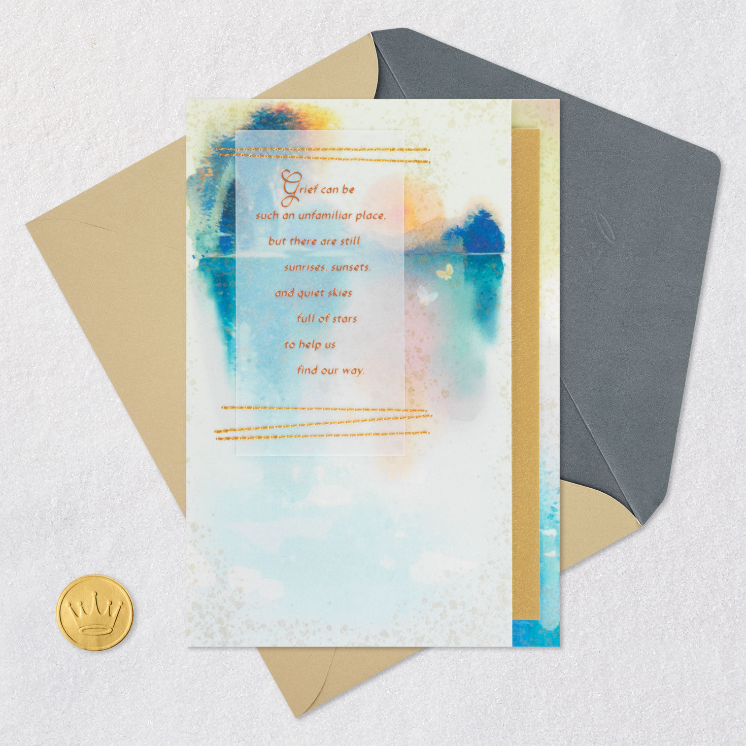 Wishing You Peace and Healing Sympathy Card, , large image number 6