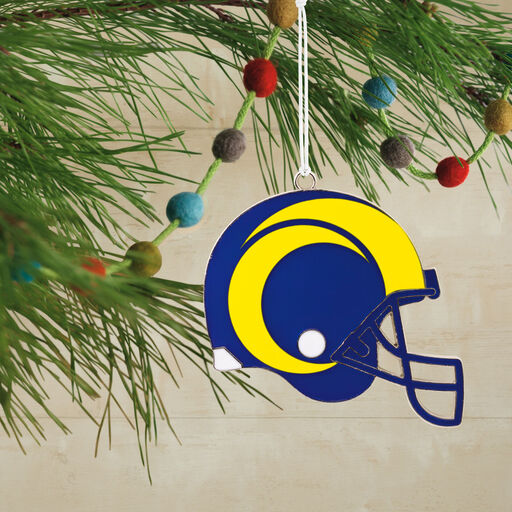 NFL Los Angeles Rams Football Helmet Metal Hallmark Ornament, 