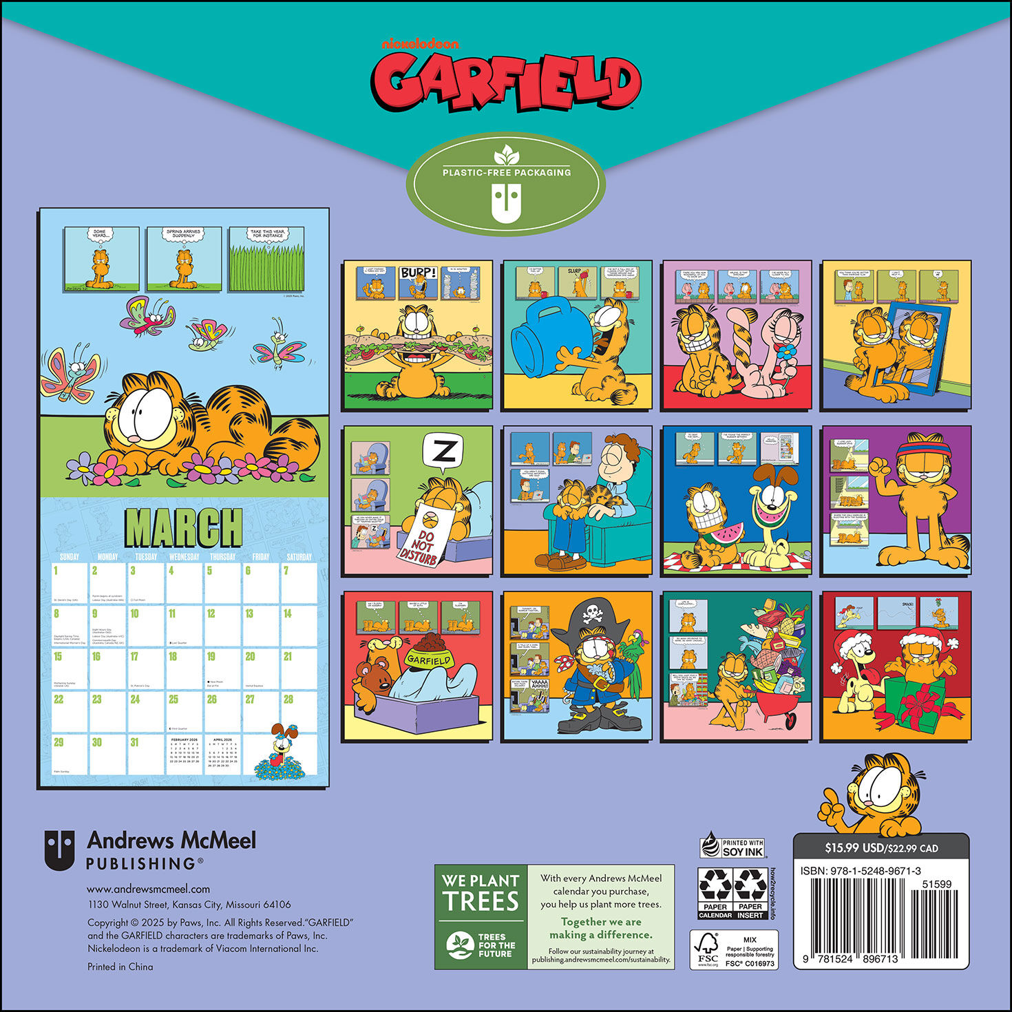 Garfield 2026 Wall Calendar for only USD 15.99 | Hallmark