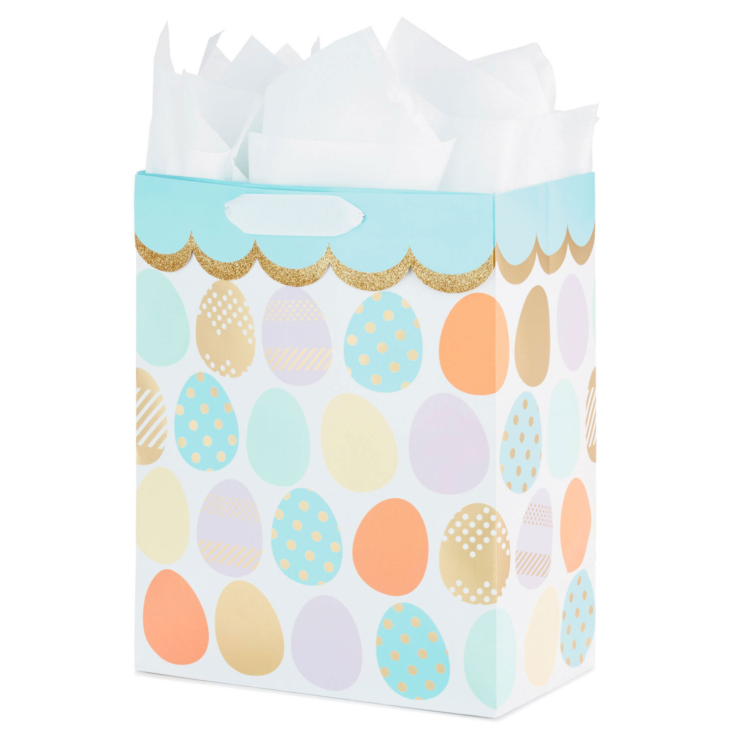 Large Easter Egg Gift Bag With Tissue Paper back image number 5