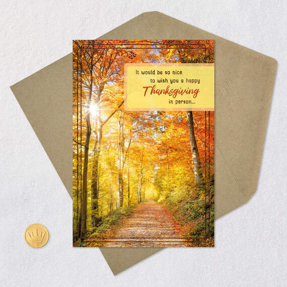 Warm Thoughts and Wishes Across the Miles Thanksgiving Card, , large image number 5