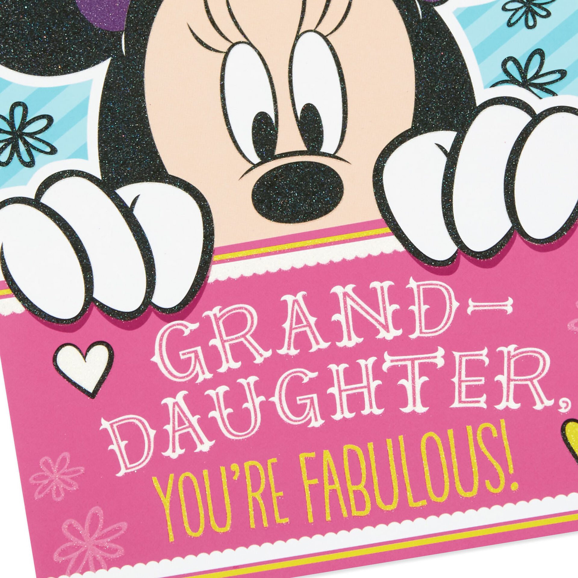 Disney Minnie Mouse Birthday Card for Granddaughter With Stickers and