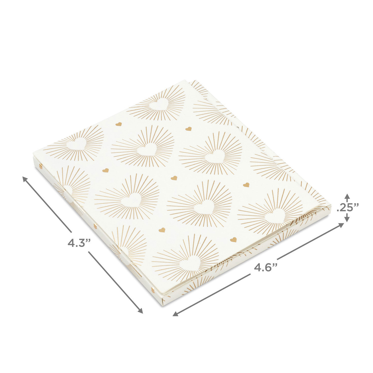4.6" Gold Hearts on White Gift Card Holder Box for only USD 5.99 | Hallmark