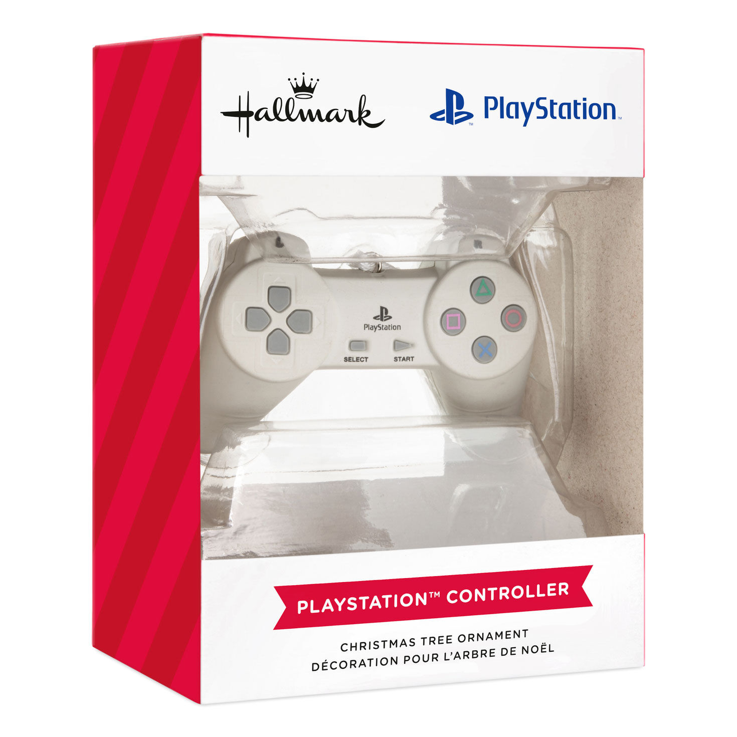 White Video Game Controller Christmas Ornament package front image number 7