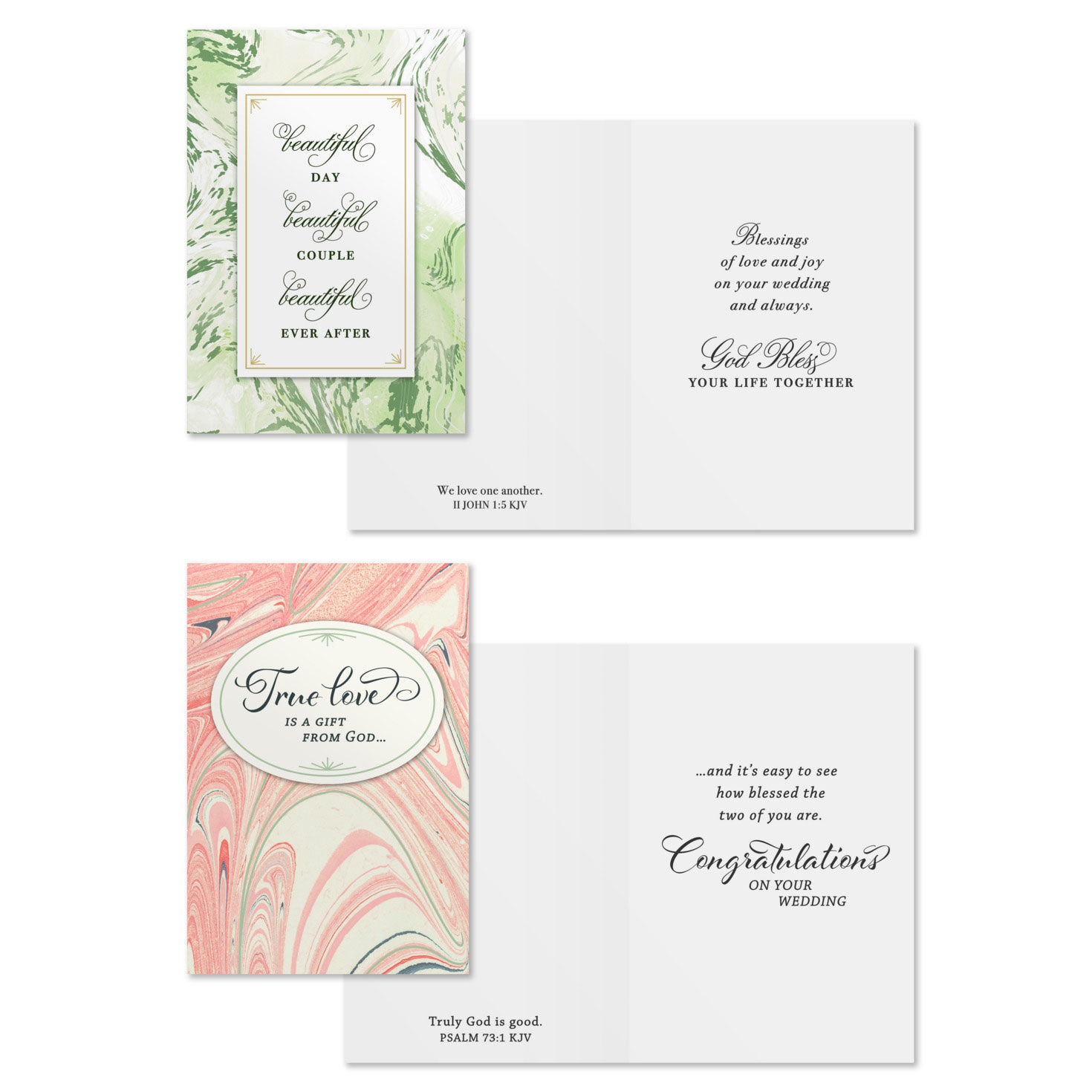 Marbled DaySpring Wedding Cards Assortment Card Front with Sentiment image number 4
