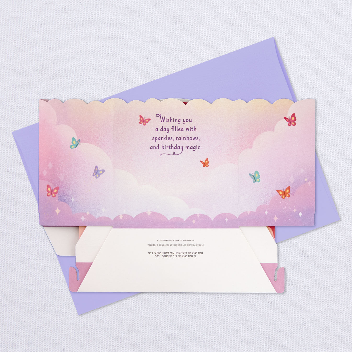 Unicorn Rainbow Musical 3D Pop-Up Birthday Card With Light, , large image number 7