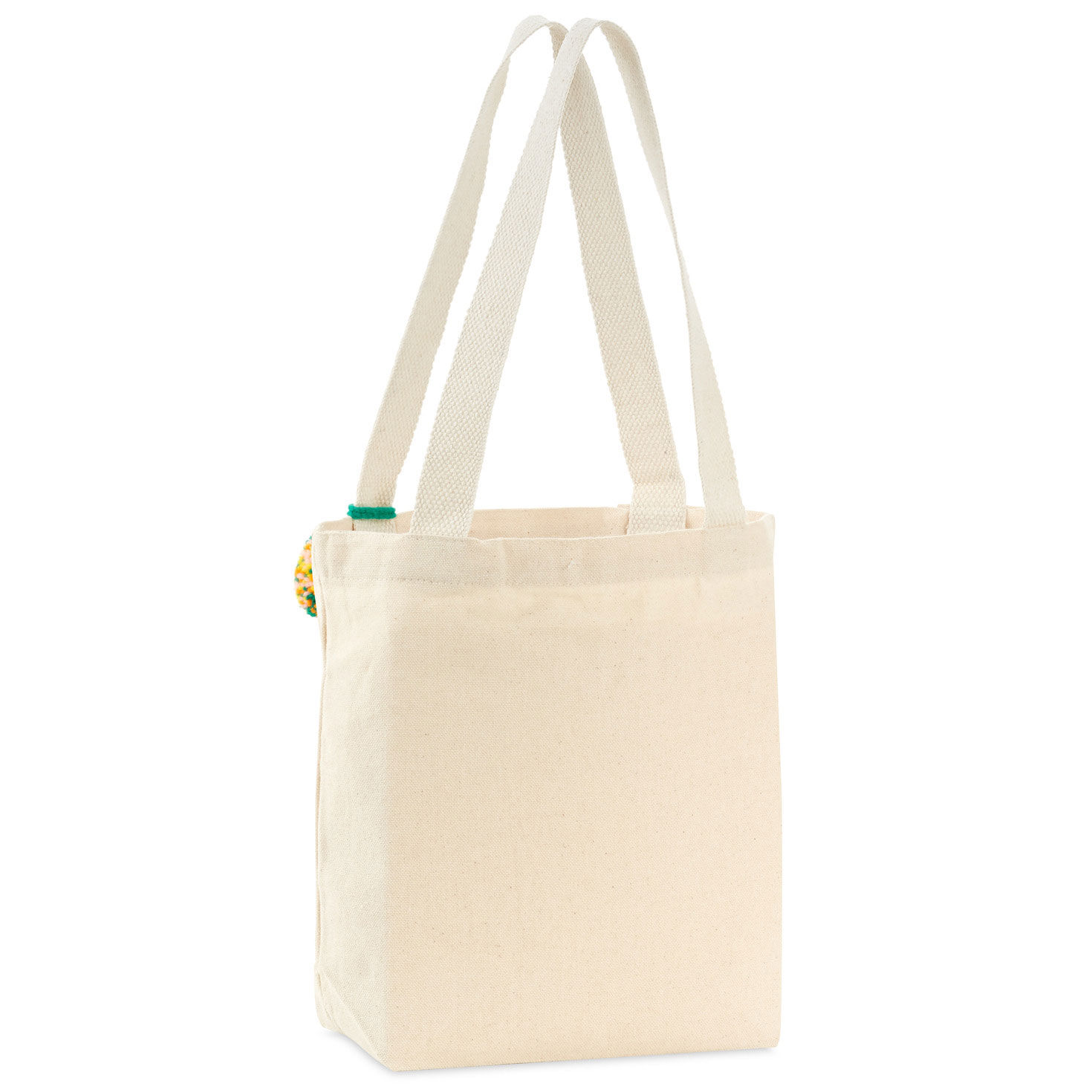 Colorful Flowers and Leaves Canvas Tote Gift Bag Back image number 6