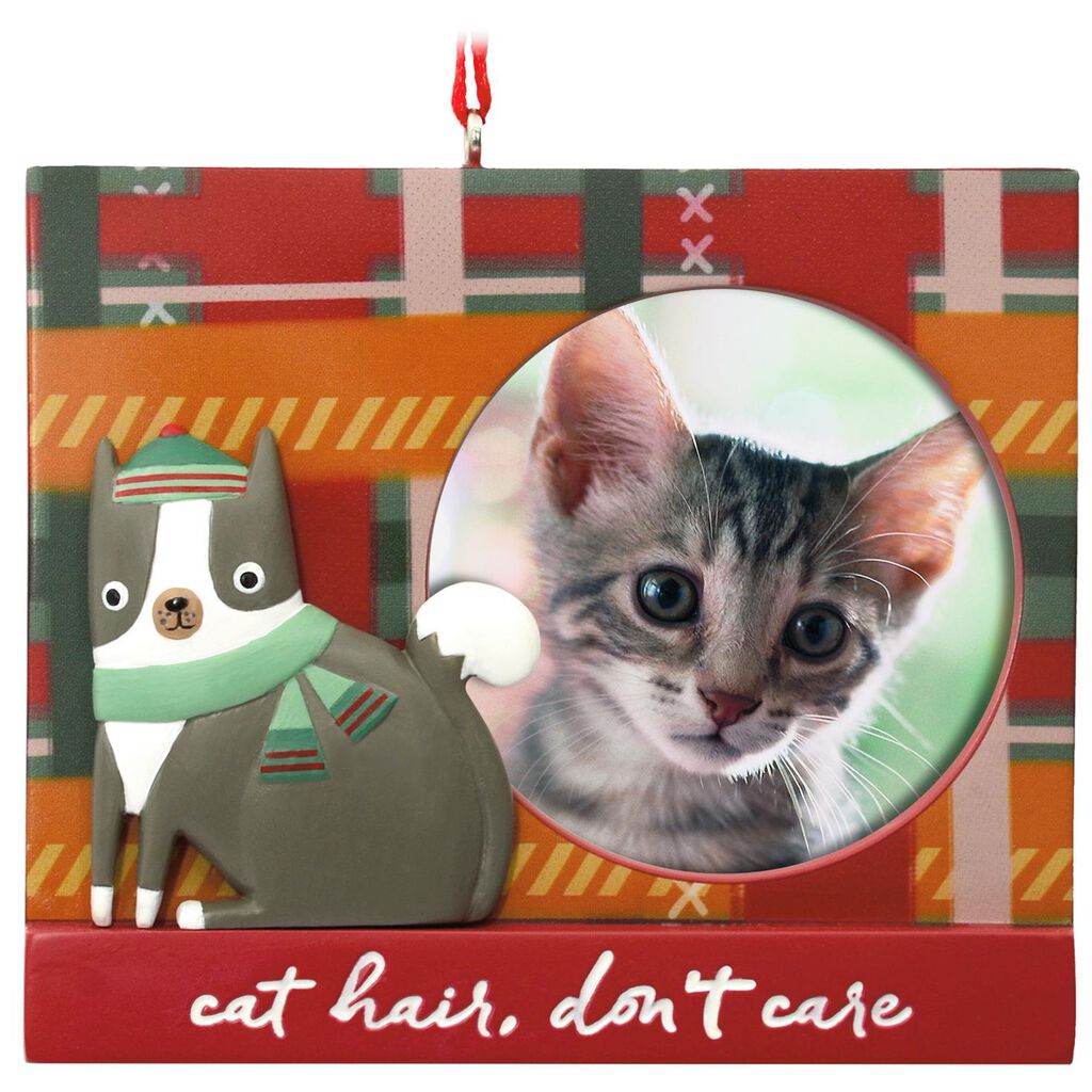 Festive Feline Cat Picture Frame Hallmark Ornament Gift