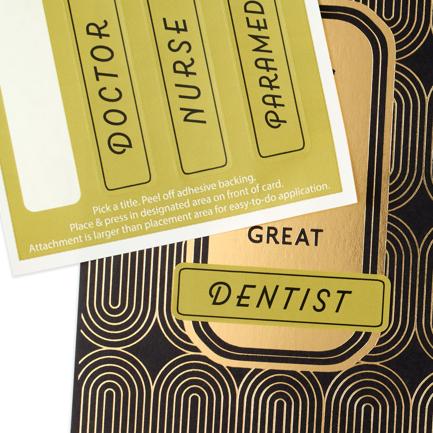 Gold and Black Health Professional Graduation Card attachment detail image number 5