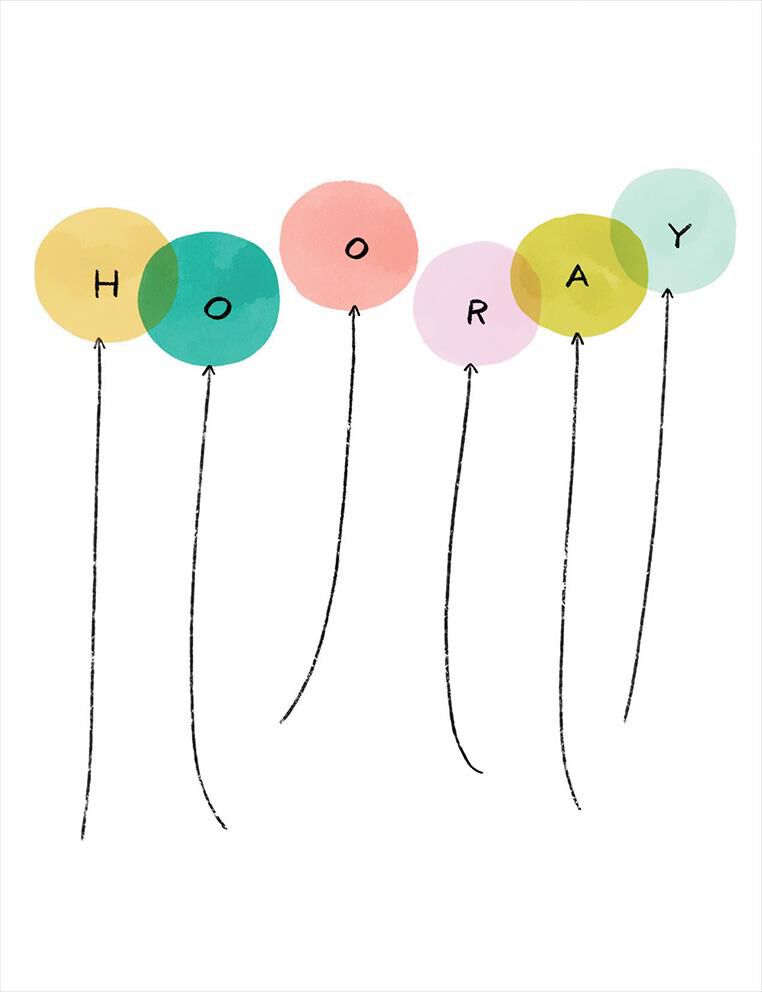 Balloon Hooray Birthday Card
