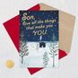 Cabin in Snow Son Christmas Card Card Front with Envelope and Gold Seal image number 5