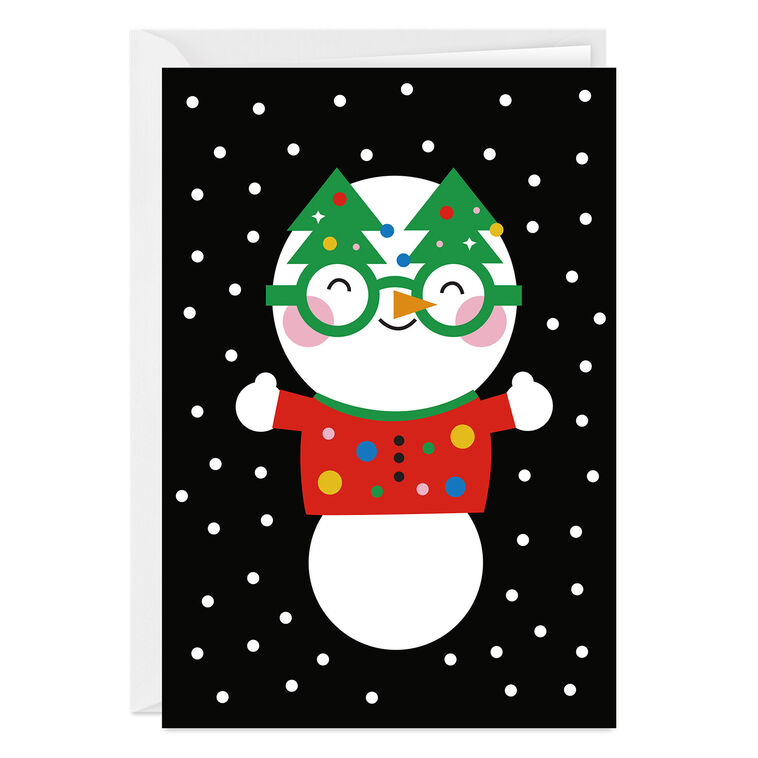 Modern Snowman Custom Holiday Card