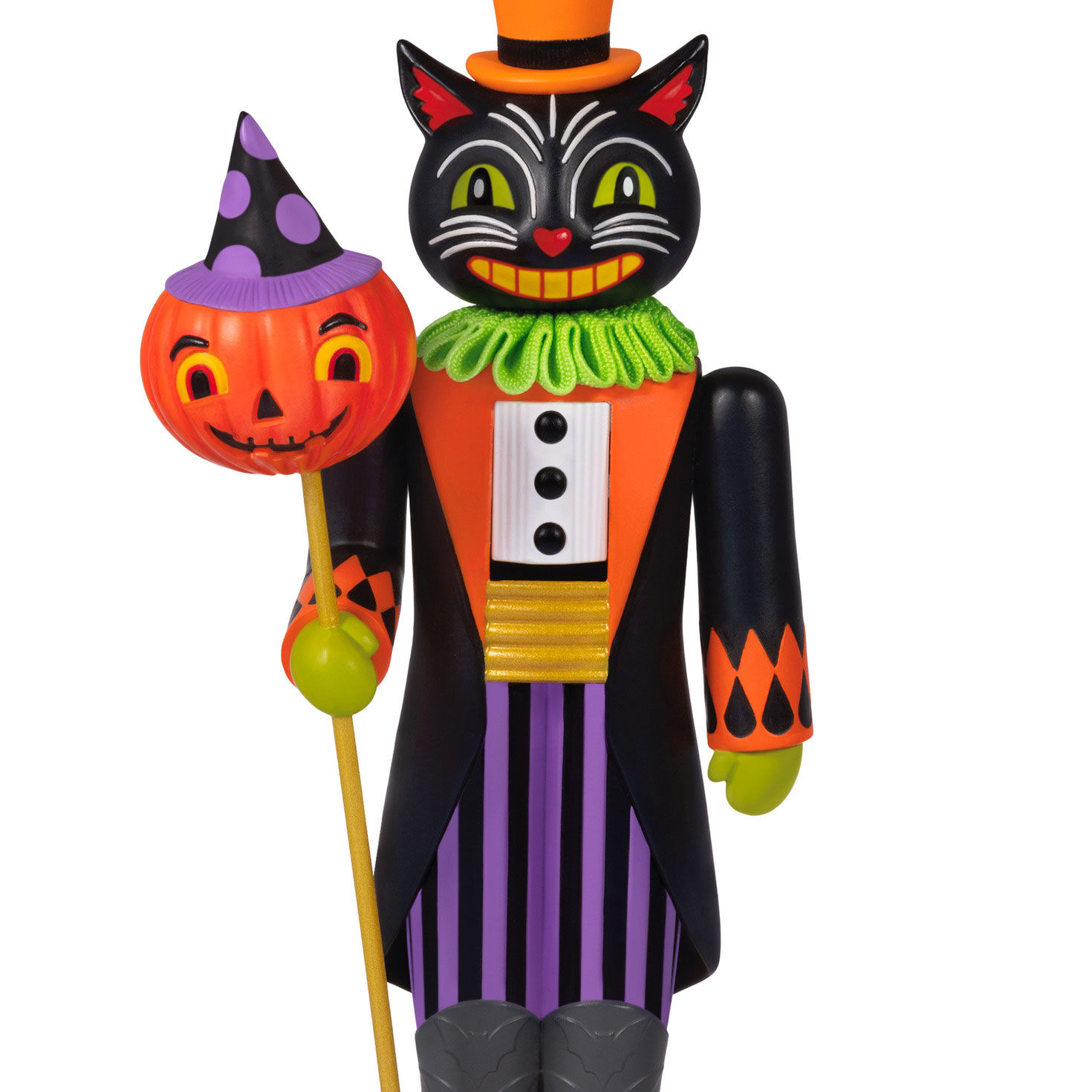 Halloween Cat Nutcracker Keepsake Ornament closeup view image number 3