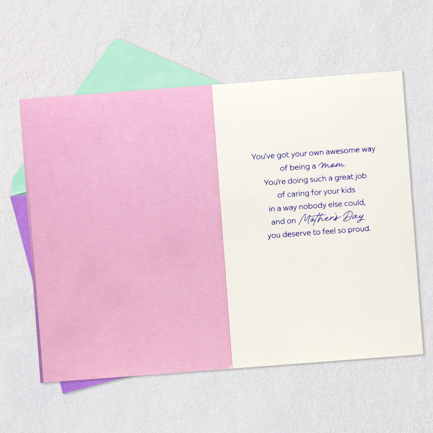 Pink Purple Ombre Mother's Day Card for Sister-in-Law Open card with envelope image number 3