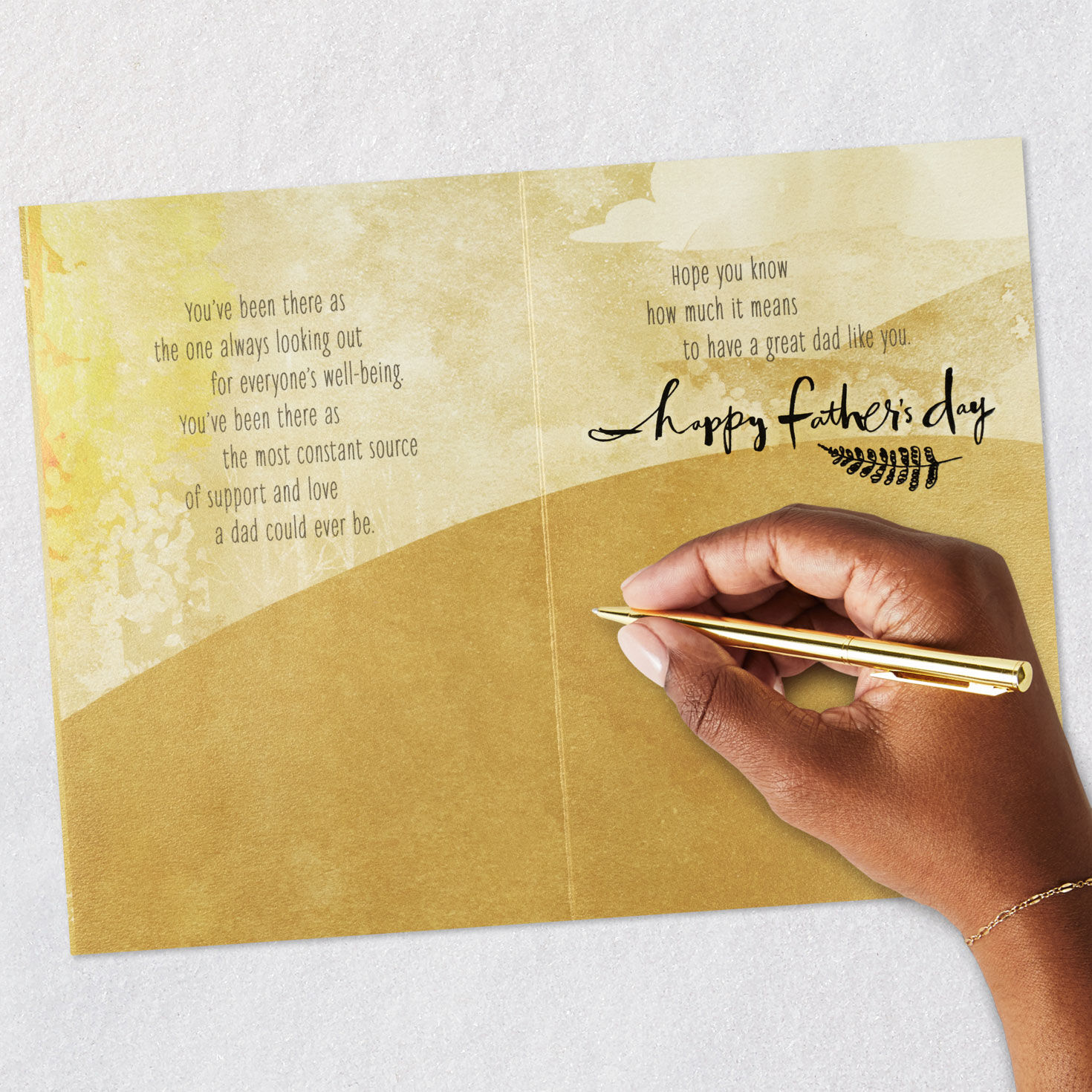 Trees on Path Dad Father's Day Card Signing card image number 7