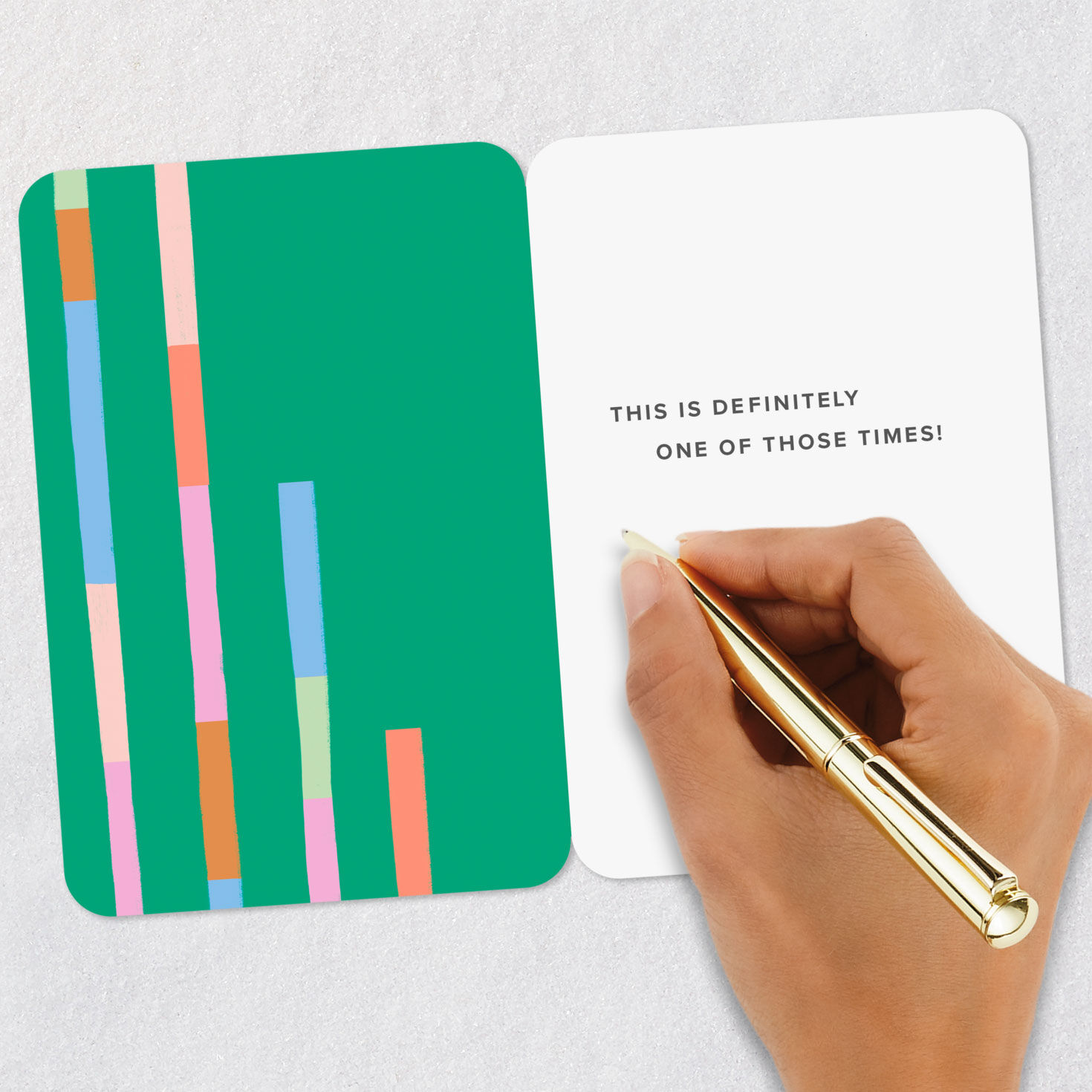 Colorblocked Lines Celebrate Card Signing card image number 6