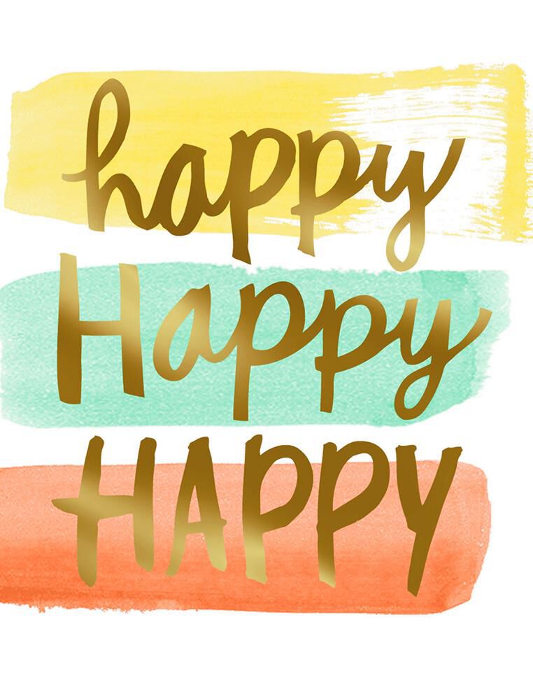 Triple Happy Blank Card