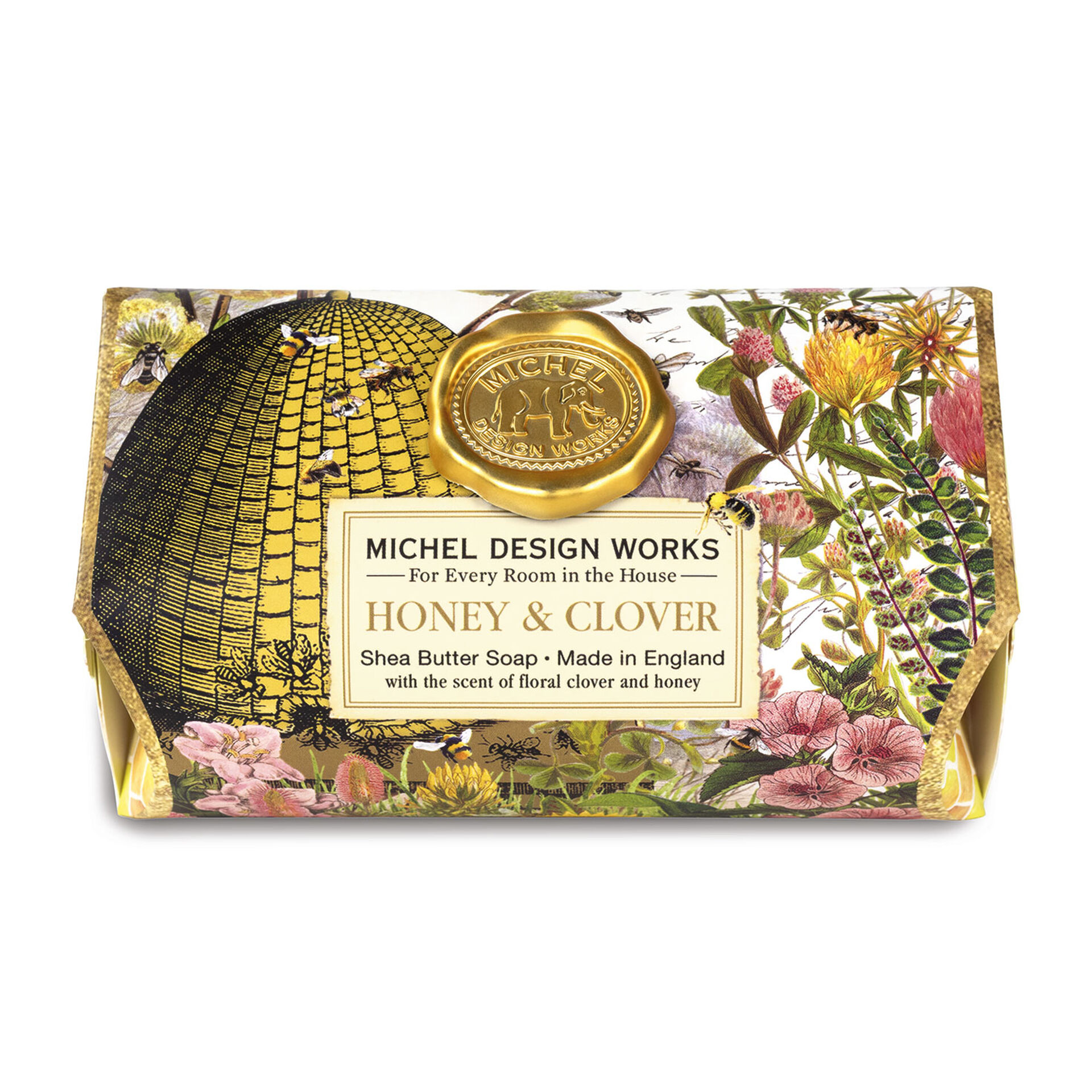 Michel Design Works Honey & Clover Scented Bath Soap Bar, 8.7 oz