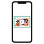 Black Cat in Pumpkin Personalized Halloween Card phone with card front image number 1
