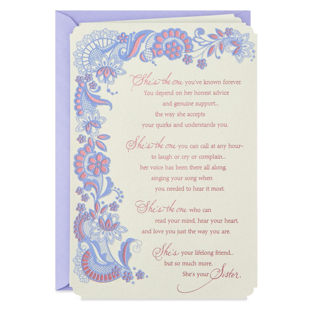 You Re My Lifelong Friend Birthday Card For Sister