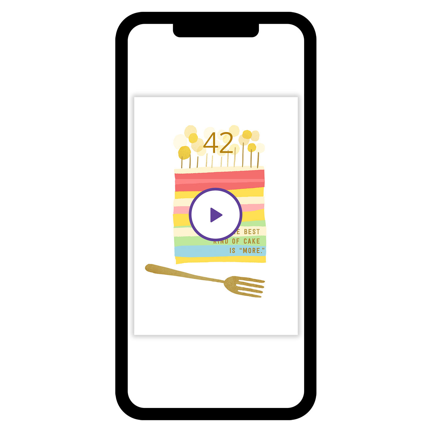 Custom Number Cake Milestone Birthday eCard