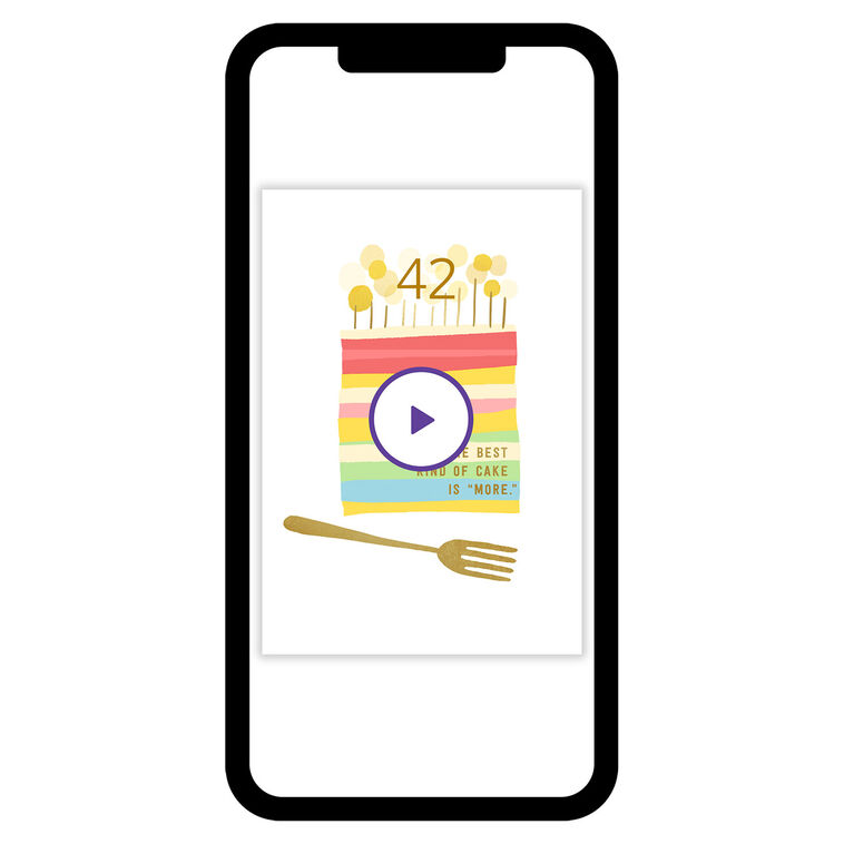 Personalized Custom Number Cake Birthday Card  image number 1