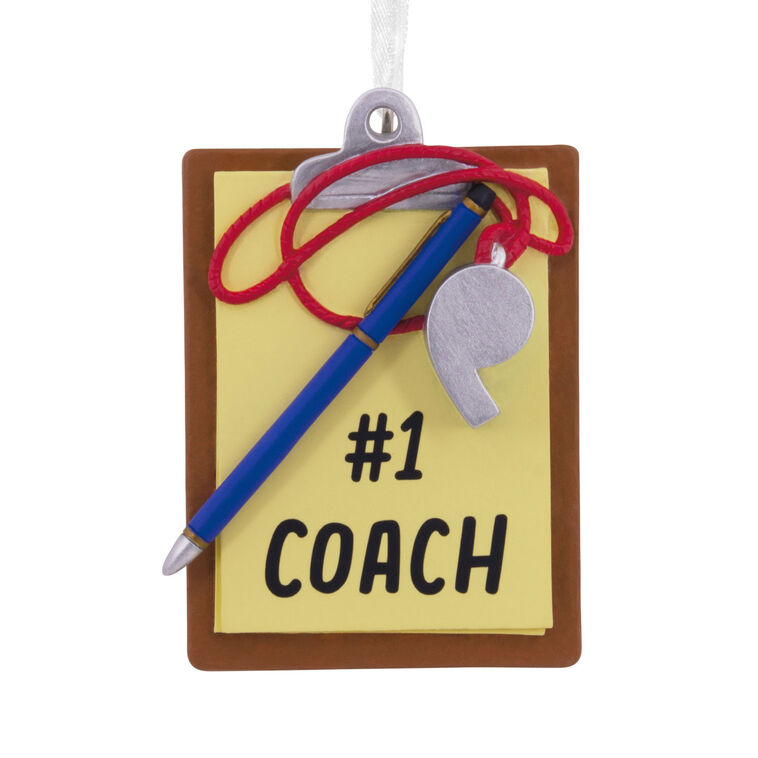 #1 Coach Clipboard Hallmark Ornament