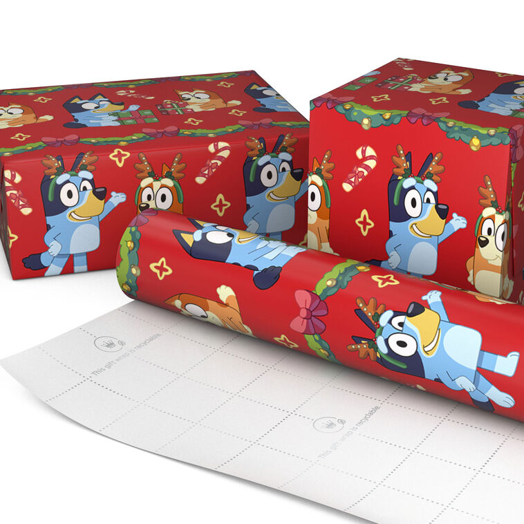 Bluey Gift Exchange Christmas Wrapping Paper Wrapped pkg image number 2