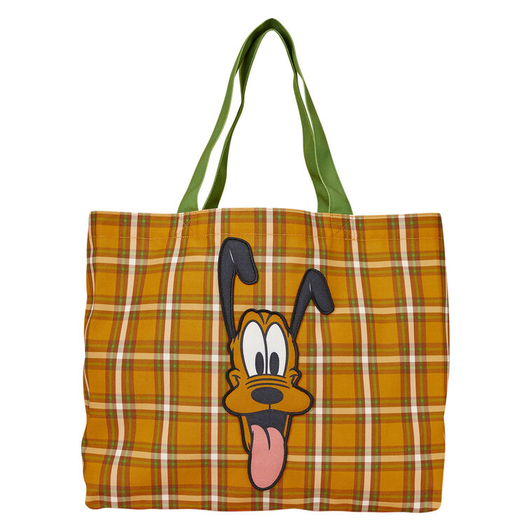 Loungefly Disney 95 Years of Pluto Plaid Tote Bag Front image number 1
