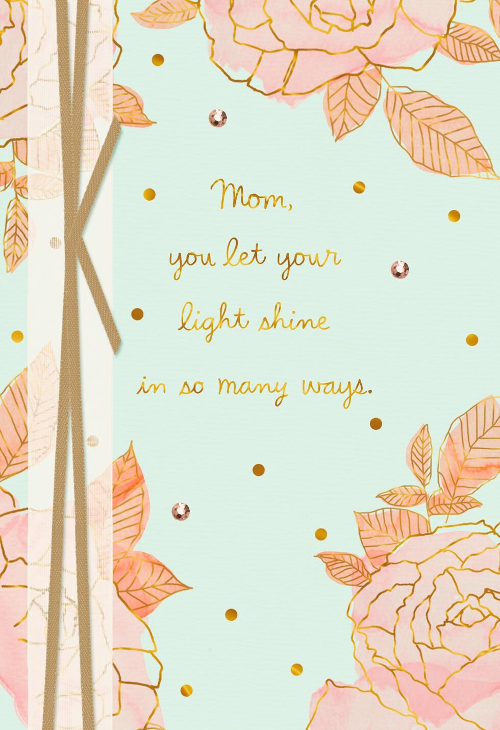 Watercolor Roses Mother's Day Card From Daughter