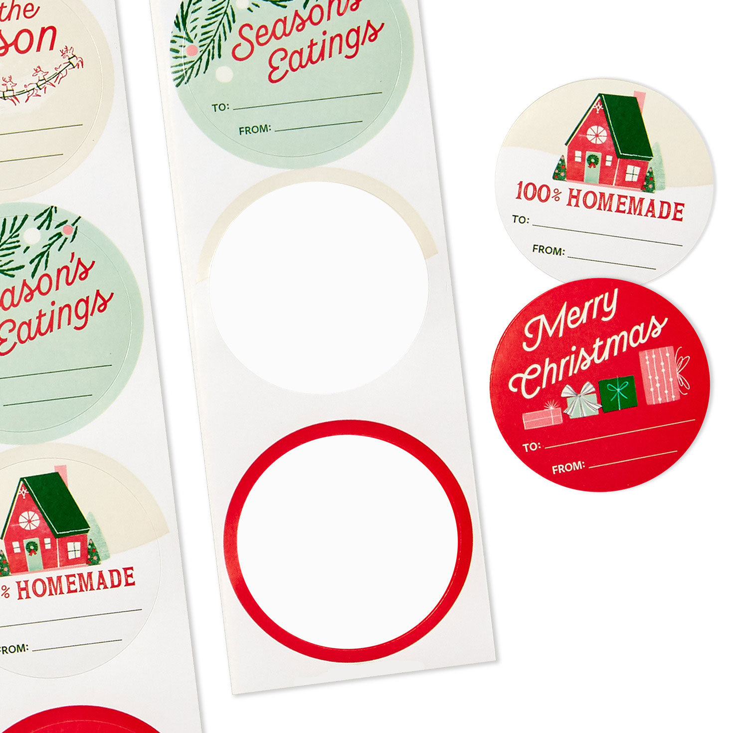 Made With Love Christmas Gift Tag Stickers upclose view image number 5