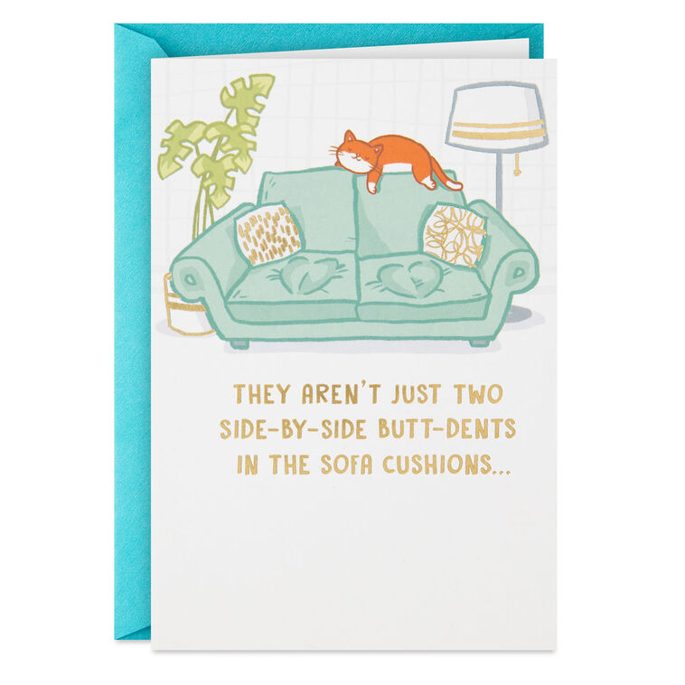 Still Sitting Next to Each Other Funny Anniversary Card for Couple