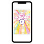 Colored Rays Personalized Quinceañera Card phone with card front image number 1