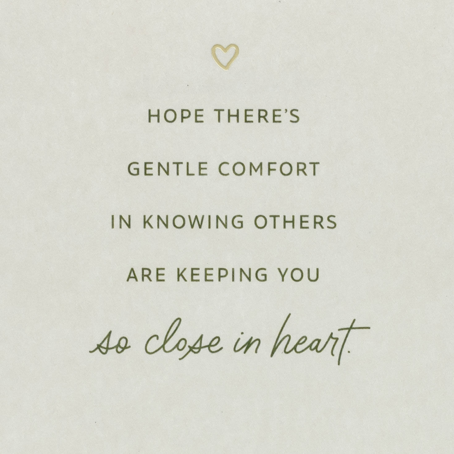 Sage Green and Gold Botanical Sympathy Card Sentiment image number 2
