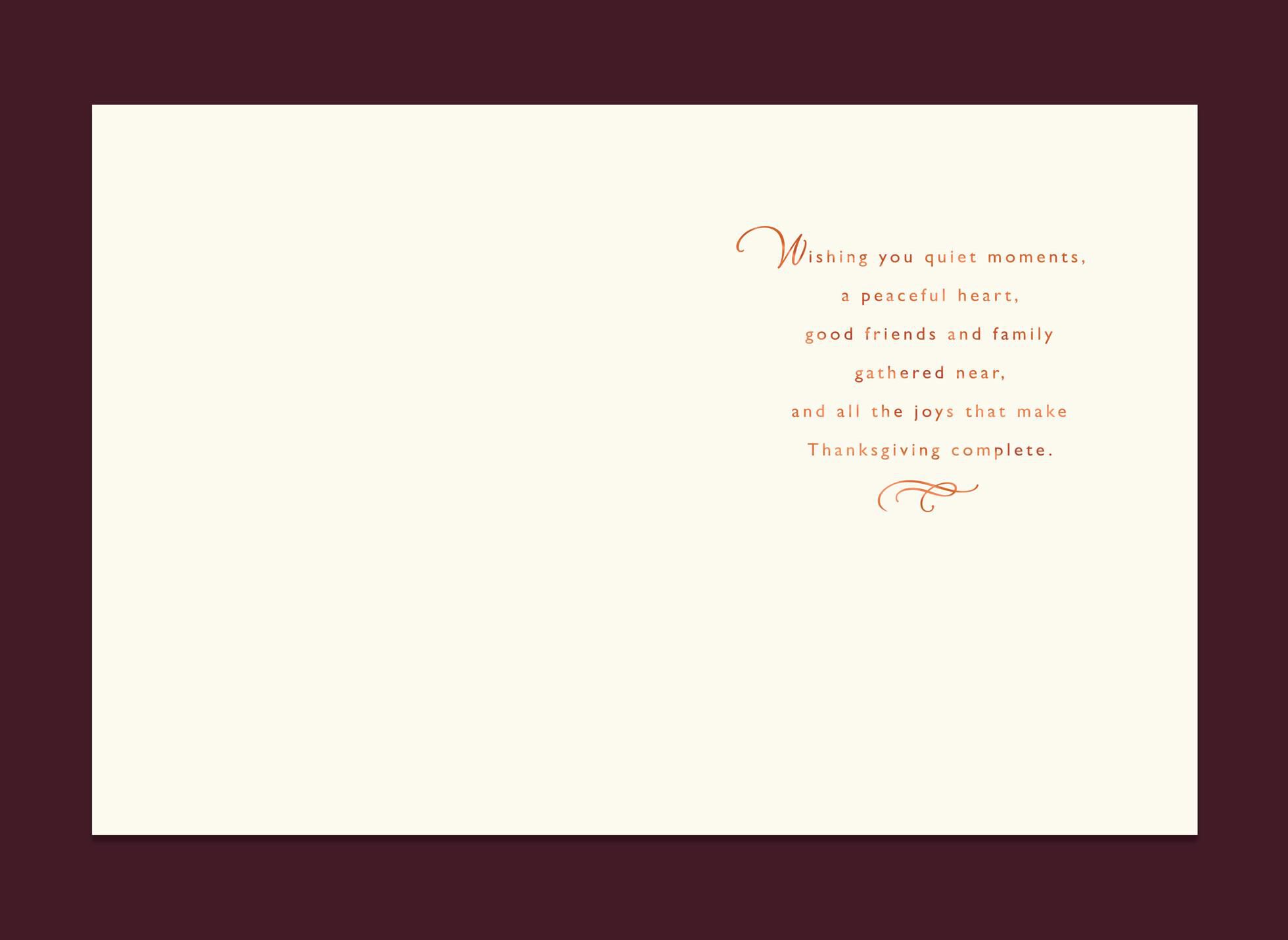Wishes for a Holiday Full of Joy Thanksgiving Card